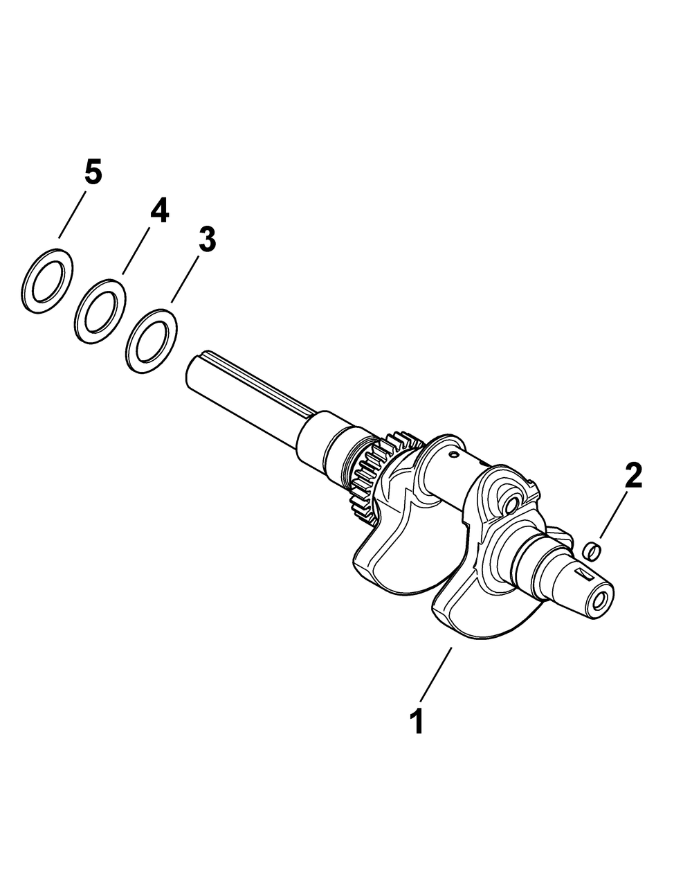 Kohler Ch640-3053 Crankshaft Diagram and Parts List for 465 4X4-1G202Z-1G313Z-37BCD010 Cub Cadet Lawn Tractor Accessories